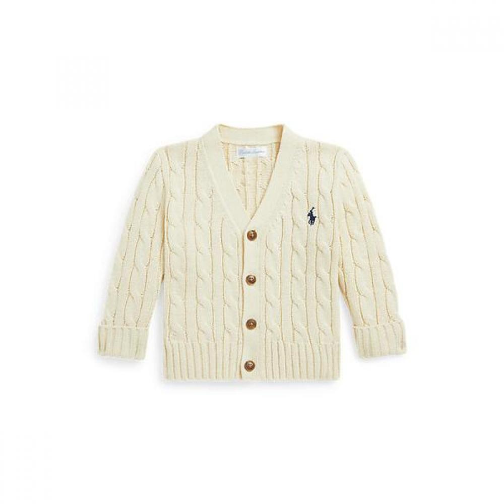 Ralph Lauren Baby Boys Cable Knit Cotton V Neck Cardigan Cwposwei6820246101 12M