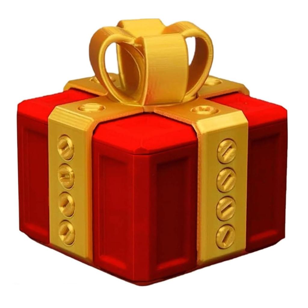 Nerviger Geschenkkarton mit Schrauben, Große nervige Geschenkboxen, Scherz-Schraubenkarton, 3D-gedruckte Dekoration für Weihnachtsgeschenkboxen und Schmuck