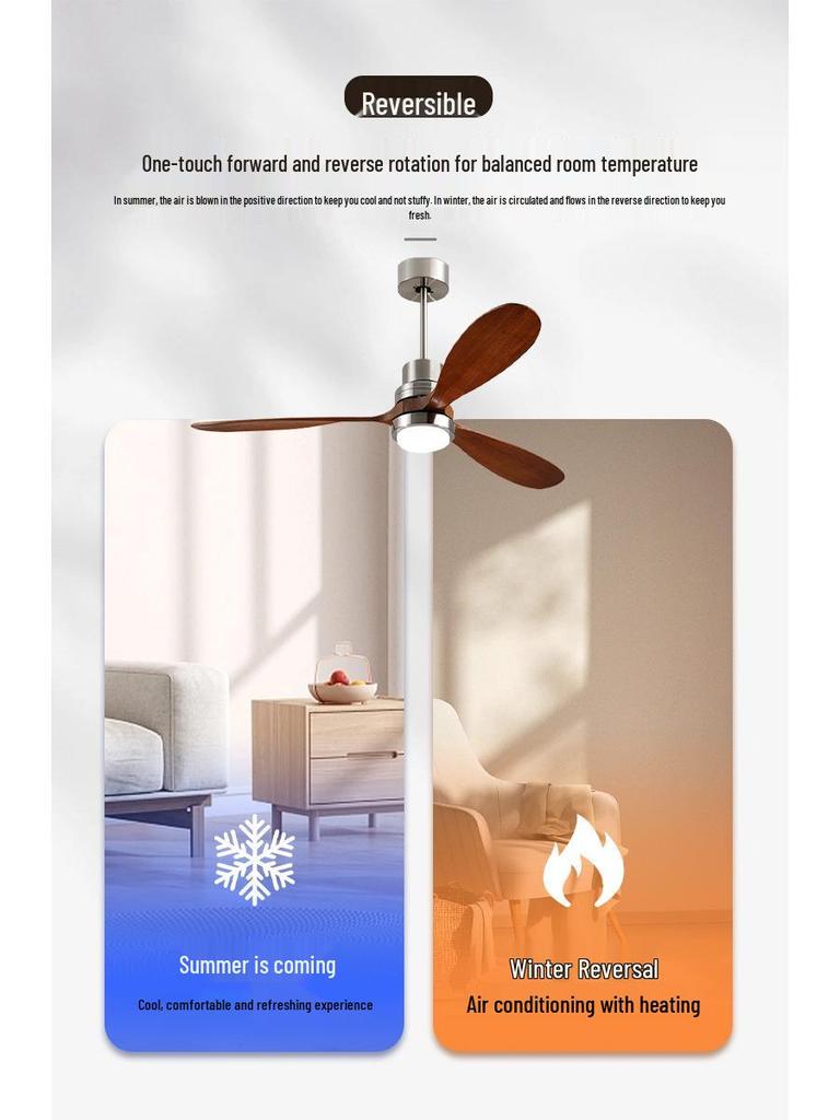 Nordic Modern LED Ceiling Fan Light for Living Room and Bedroom