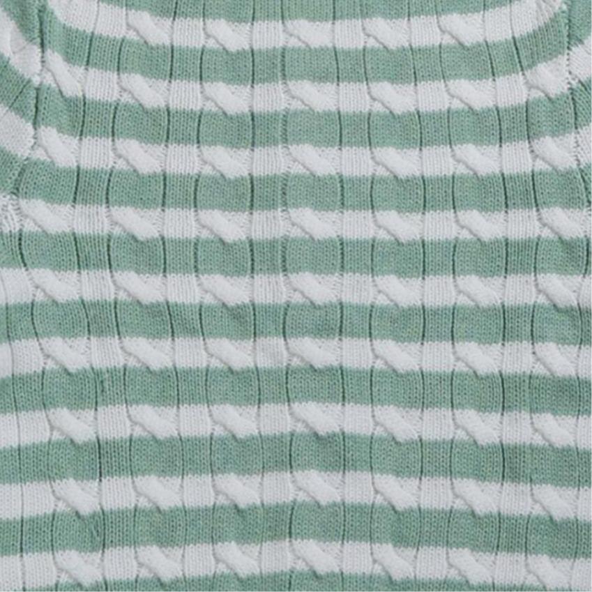 Polo Ralph Lauren Logo Slim Fit Short Sleeve Knit Top Women tops Green 211965757-001