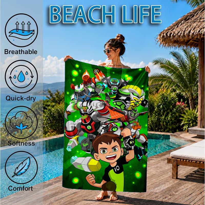 Alien Heroes Beach Towel, Microfiber Beach Towel, Perfect For Pool, Beach, Travel, Home Decor Beach Party Fan Gifts