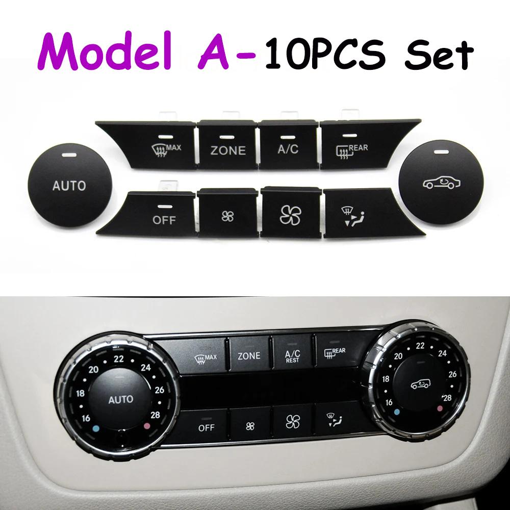 Bilinstrumentpanel Luftkonditionering AC Volym Värmare Temperatur Klimatkontroll Switch Knappar För Benz C GLK Klass C204 X204