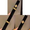 Geometric Openstyle Goldplated Zircon Ring For Women Fashion Jewelry