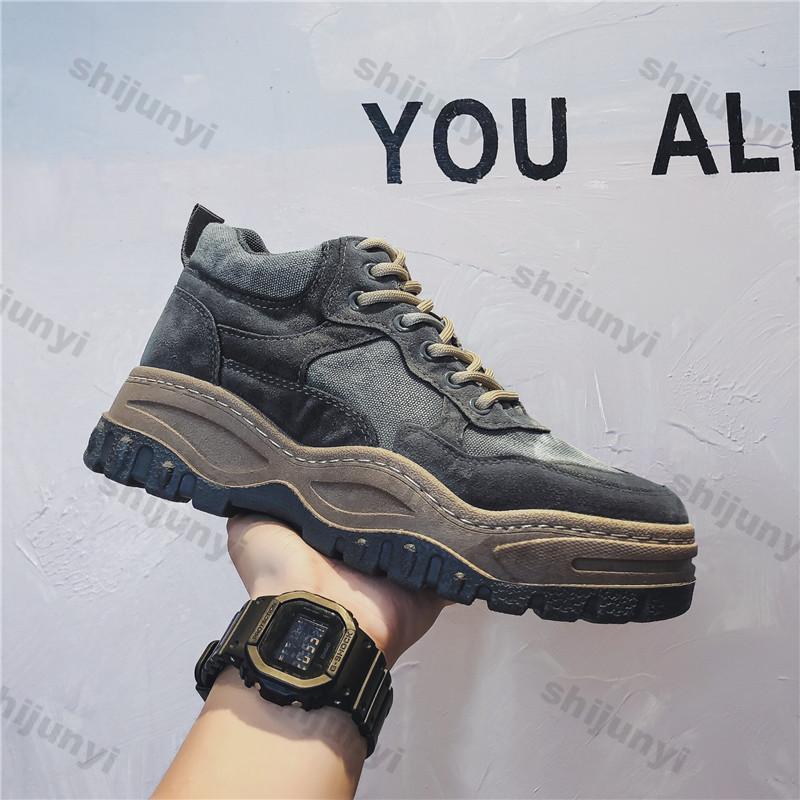Men Shoes Ankle Boots 2024 New Autumn Winter Sports Casual Comfortable Anti Slip Running Lace Up Platform Warm Outdoor Sneakers