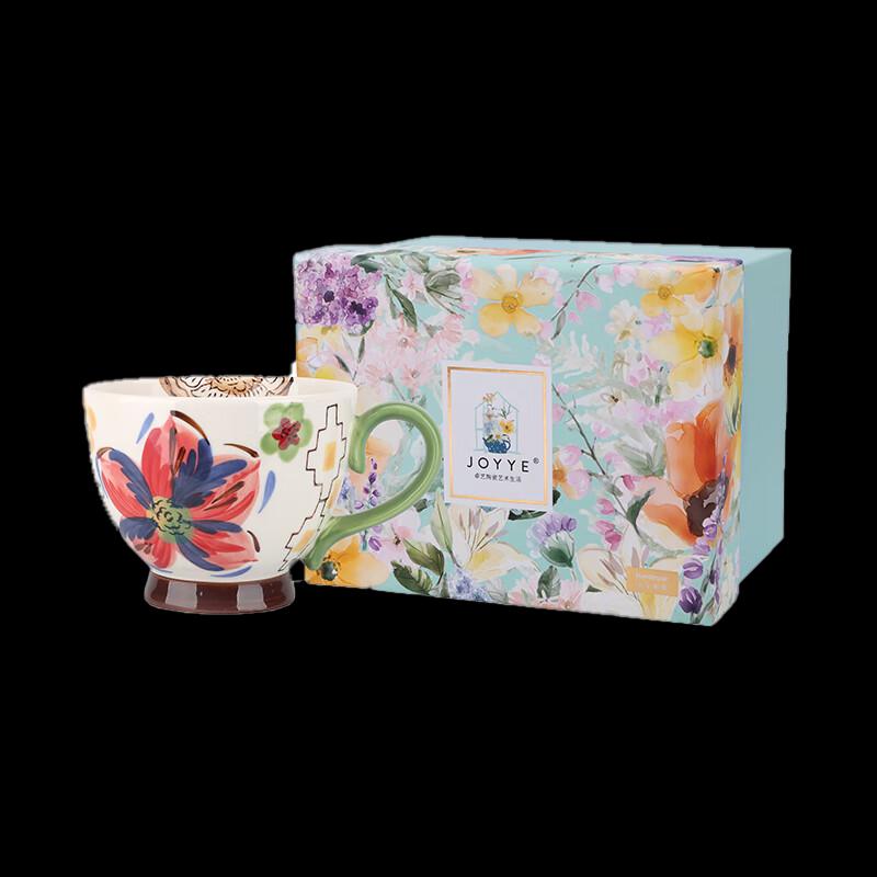 JOYYE Flower Jade Ceramic Mug
