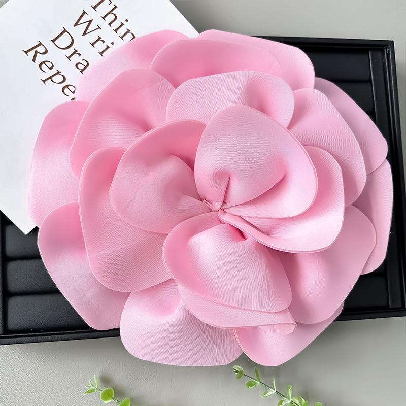 Große Blumenbroschen für Damen Hochzeitskleid Elegante Korsage Reversnadeln Koreanischer Stoff Mode Abzeichen Schmuck Accessoires Geschenke