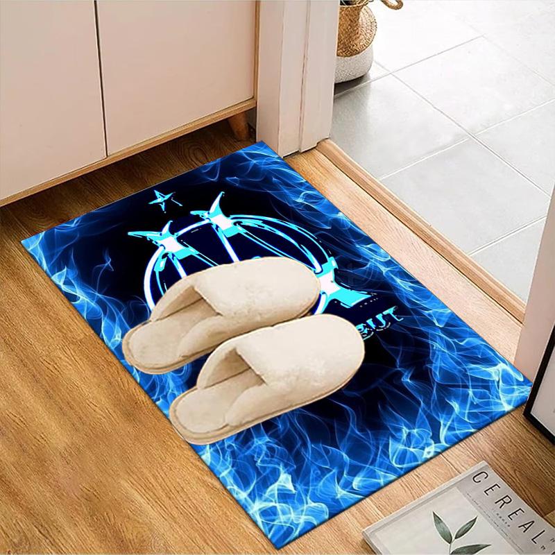 Flame Logo Design Printed Office Carpet Chair Cushion Entryway Rug, Rugs for Living Room, Bedroom Christmas gifts