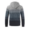 Mens Winter Cardigan Striped Zipper Hoodie Outwear Tops Sweater Blouse Coats