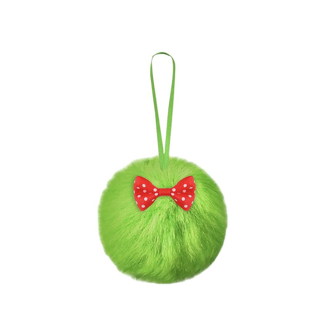 Christmas Rolling Ball Pendant: Fluorescent Green Faux Balls