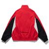 Giacca da Uomo Color Block con Collo Alto e Zip, Giacca a Vento Casual a Strisce, Capo d'Abbigliamento Esterno