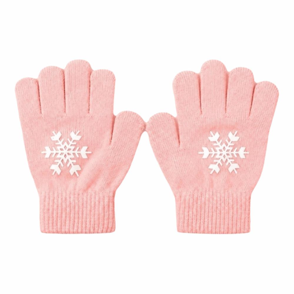 Thickened Kids Knitted Gloves Cartoon Print Thermal Gloves Children Winter Warm Gloves  Daily Wear