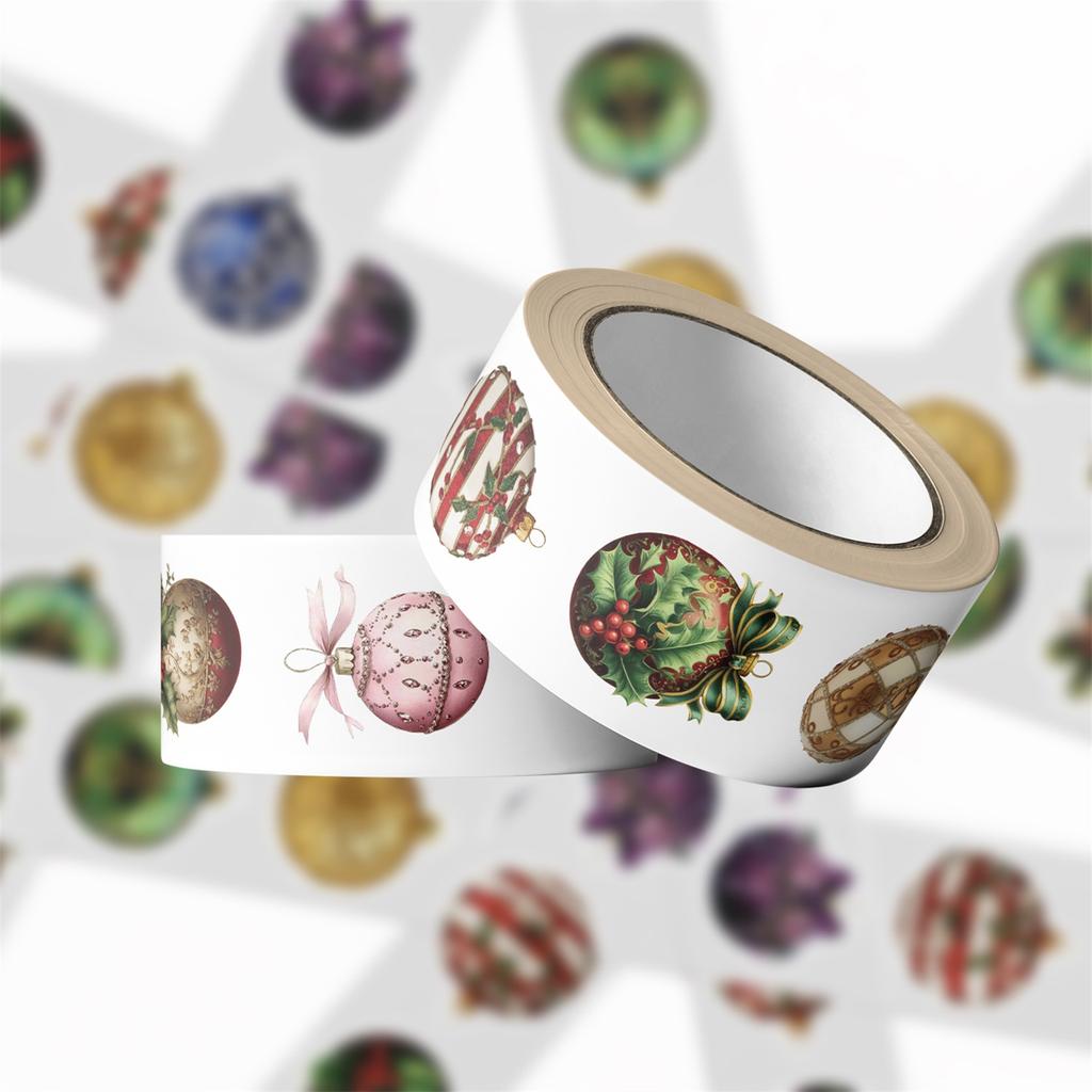 500 Sheets/roll Christmas Stickers, Children's Holiday Stickers Gift Packaging Envelope Sealing Cartoon DIY Stickers