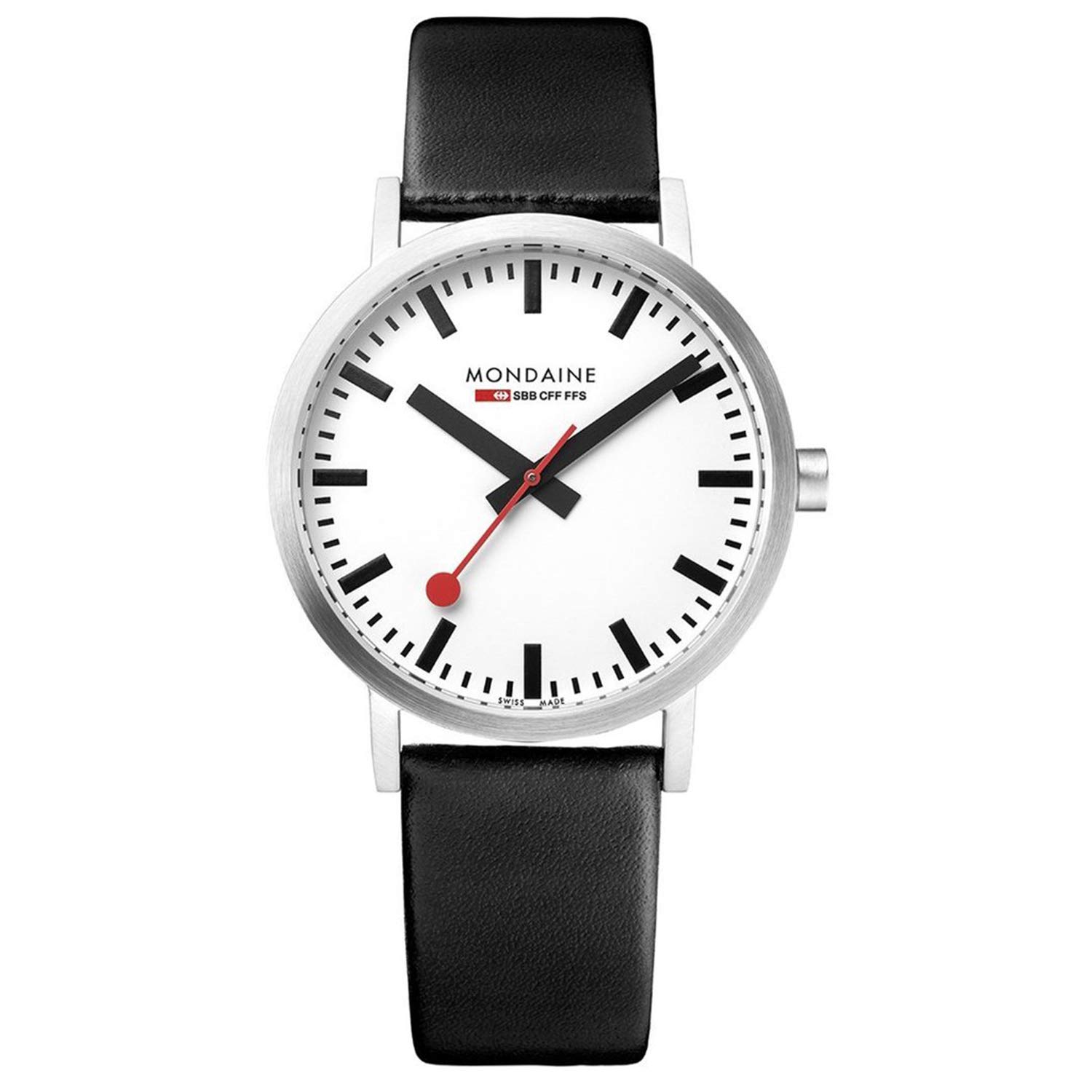 

Годинник MONDAINE Classic White Dial Black Leather Strap Imported [Mondaine] A660.30314.11SBB Mens [Звичайний продукт]