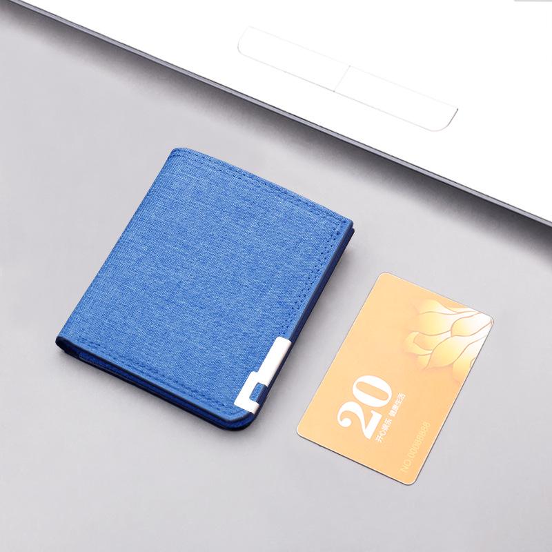 Men's Ultra-Thin Canvas Wallet: Minimalist Compact Card Holder & Money Clip