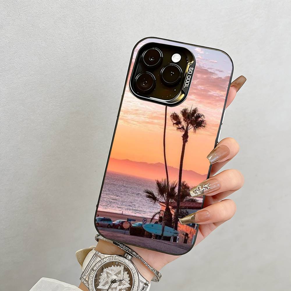 Travel Los Angeles California  Phone Case For iPhone 17,16,15,14,13,12,11 Plus,Pro Max,XS,Colorful Silver Phone case Funda Cover