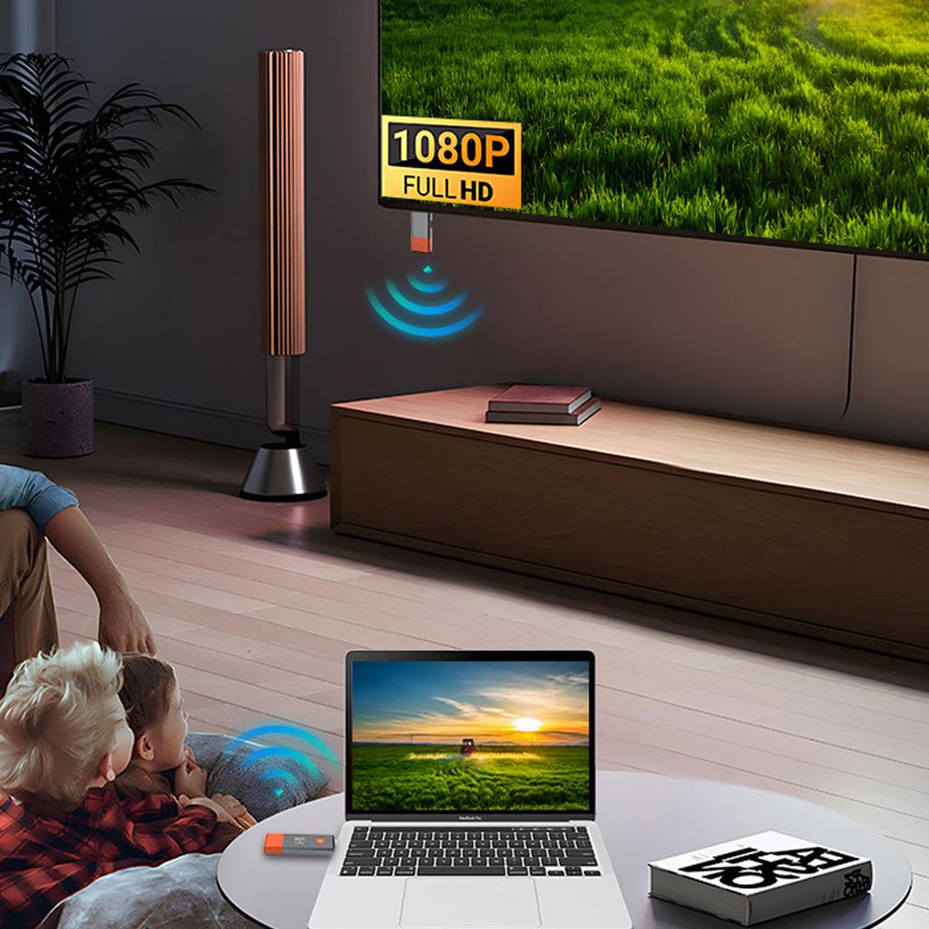 Wireless Transmitter and Receiver High Definition Multimedia Interface 4K Decode Input 1080P Output 2.4G 5.8G Wireless Extender Kit for TV