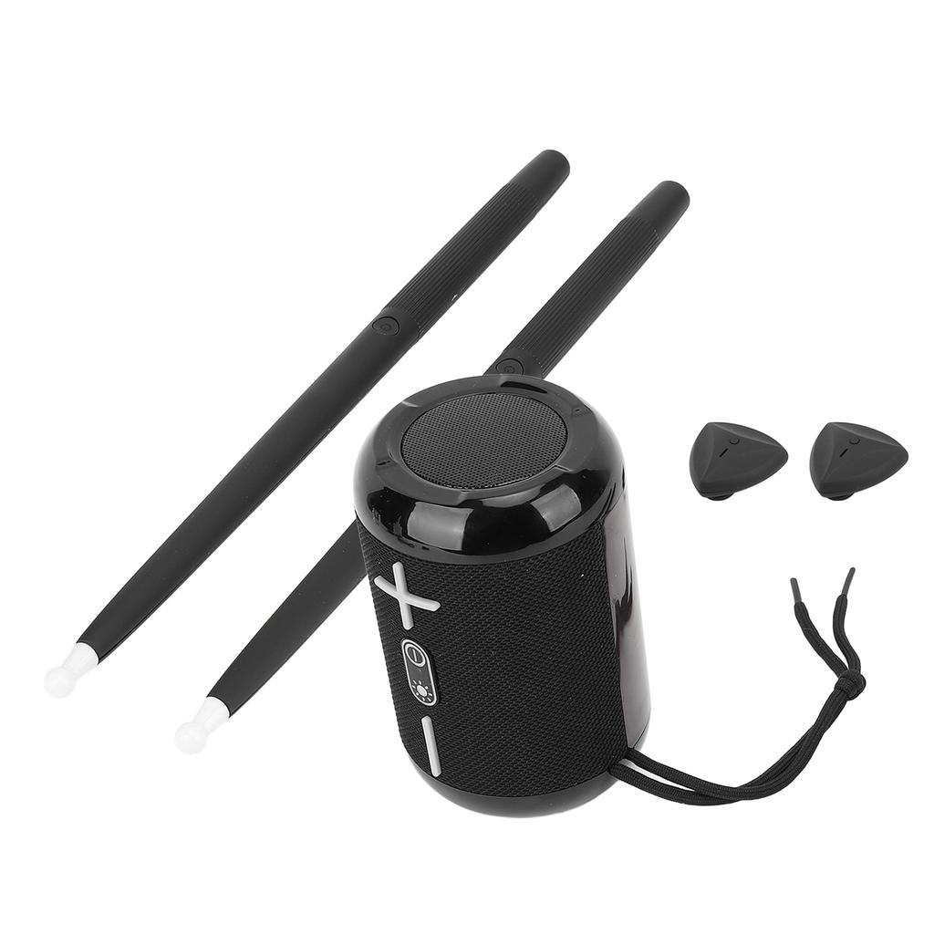 Electric Somatosensory Drum Kit 3D Motion Sensing Portable Virtual Air Drum Sticks Musical Toy with Foot Pedals Speaker for Home Outdoor