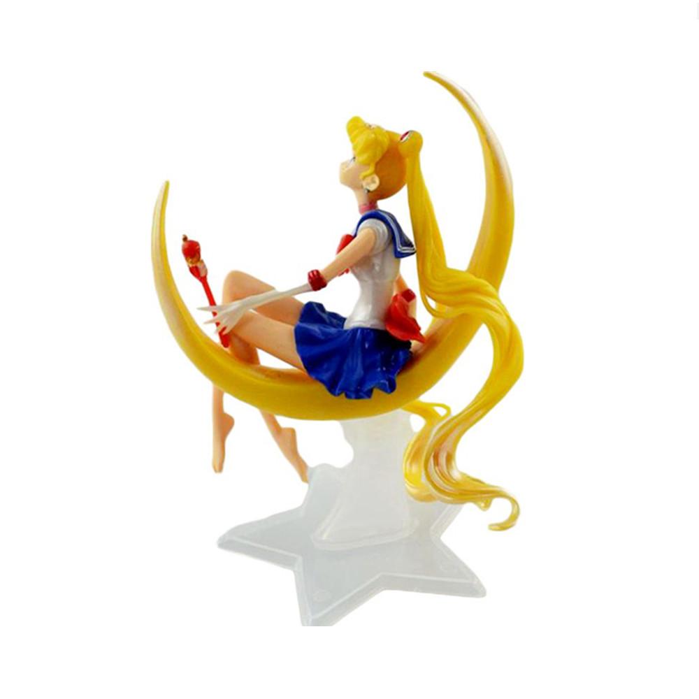 1 Pc Anime Sailor Moon Action Figures Moon Shaped Sitting Posture Moon Power PVC Model Collection Kid Gift Toy