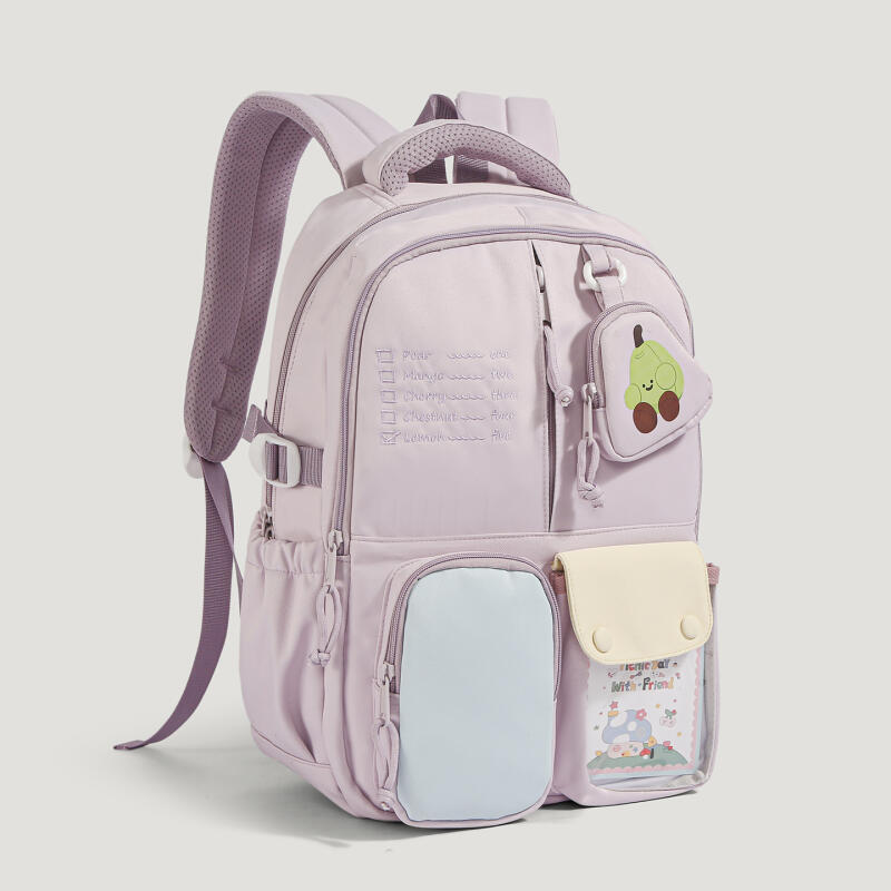 Niedlicher Rucksack mit Fruchtmuster für Damen und Mädchen, modischer Schul- und Reiserucksack mit mehreren Fächern