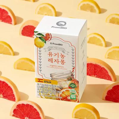 100% NFC Organic Lemon Juice 30 Packets X 1 Box/1 Month