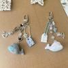 Fashion Dolphin Beaded Keychain Cartoon Building Block Pendant Keyring Sweet Exquisite Backpack Decoration