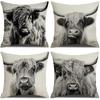 New Creative Cartoon Farmhouse Cow Animal Pillow Case Home Decoration Living Room Car Cushion