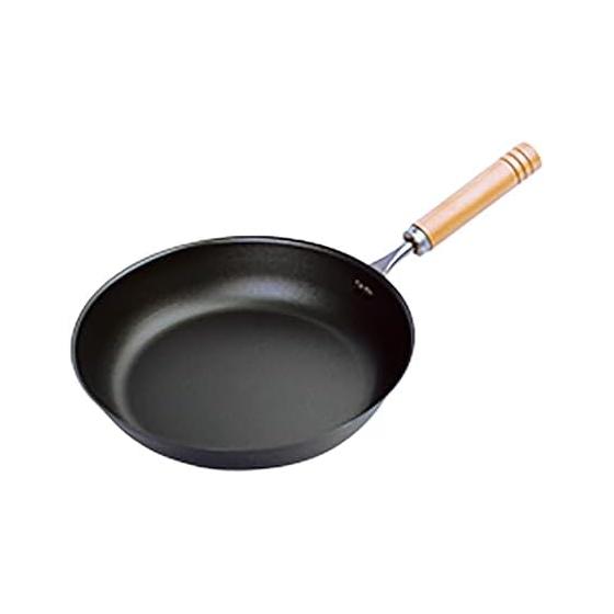 Sugiyama Metal Frying Pan, 23 m, IH/Gas Fire Compatible, Iron, Made in Japan, Craftsmanship, Nano Embossed, Iron but Light, Oil Absorbs Well, KS-3042