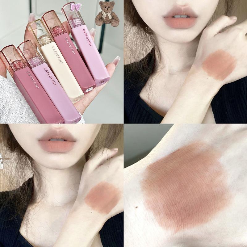 Cappuvin Art Velvet Matte Lipstick - Long-lasting, Waterproof, Non-fading, Non-stick.