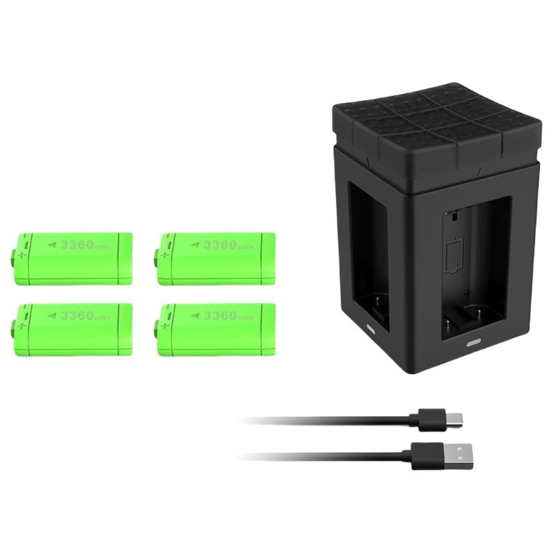 Game Controller Battery Charging Stand for Game Gamepad Rechargeable Battery Charger 1 чёрный