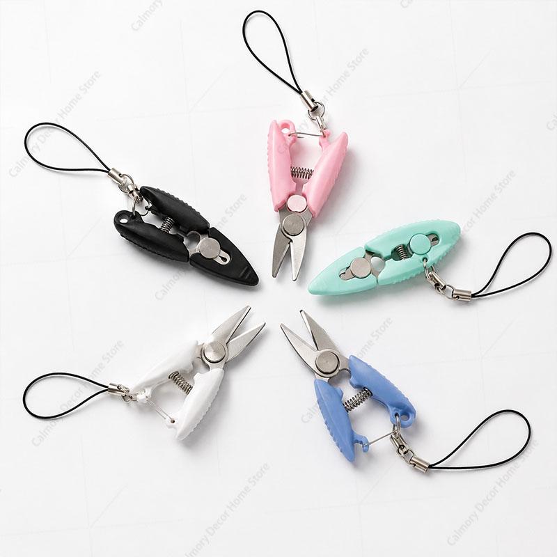 1pcs Mini Pocket Scissors Metal Office Embroidery Thread Threading Craft Cross Stitch Thread Trimmer Multi-Functional Portable