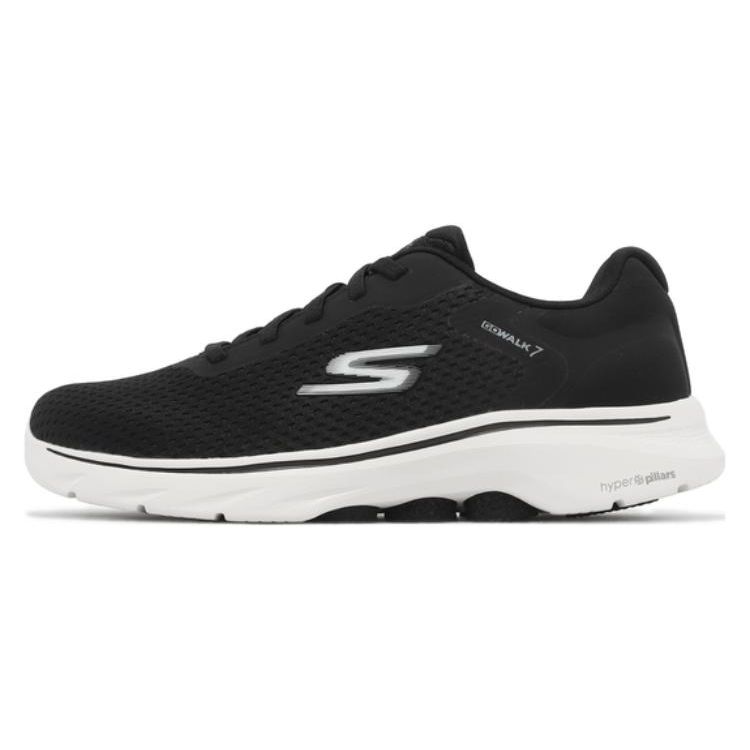 Skechers Go Walk 7 The Construct Прочные Дышащие Низкие Повседневные Кроссовки Мужские Черный 216636-BKW 42