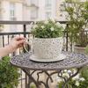 Vaso para Xícara de Chá Elegante Padrão Floral Vazado Vaso Decorativo para Interior