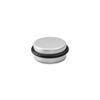 Door Stop - INOFIX - Matte Chrome - Plastic/metal - Ø4.6x1.8cm - Easy Installation