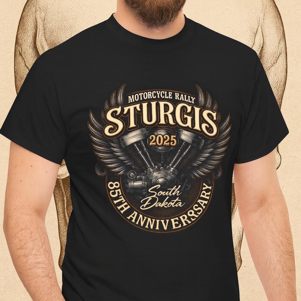 Sturgis 2025 85th Anniversary T-Shirt HD  – Motorcycle Rally South Dakota Tee Unisex T-Shirt S