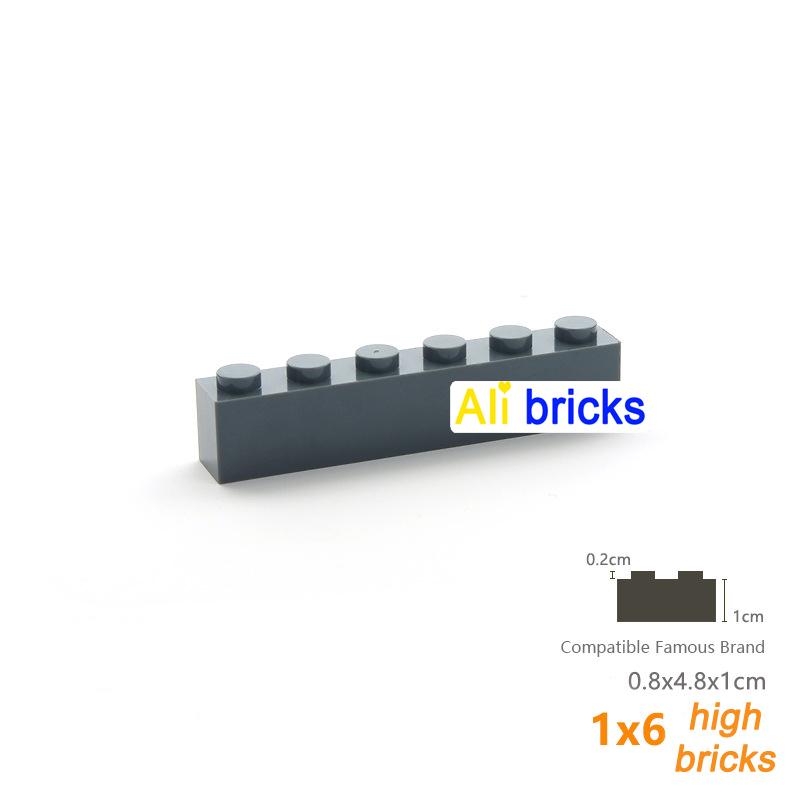 20pcs  DIY Building Blocks Thick Figures Bricks 1x6 Dots Educational Creative Size Compatible With 3009 Plastic Toys for Childre