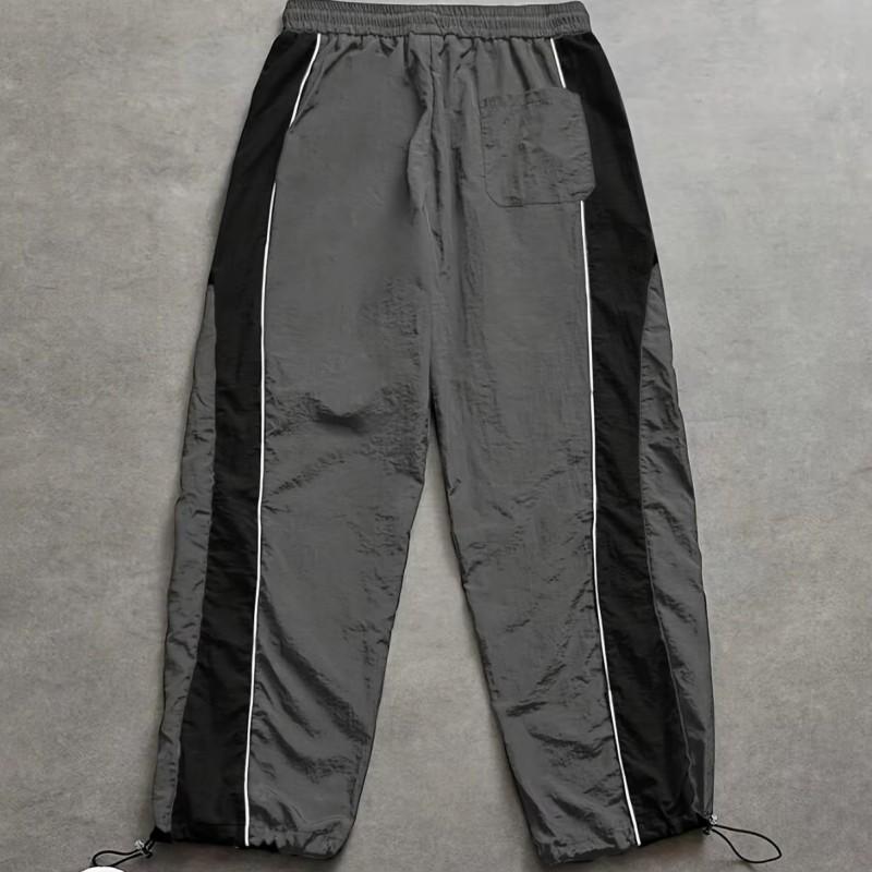 Side Strap Drawstring Quick Dry Pants Unisex Outdoor Hiking Loose Cargo