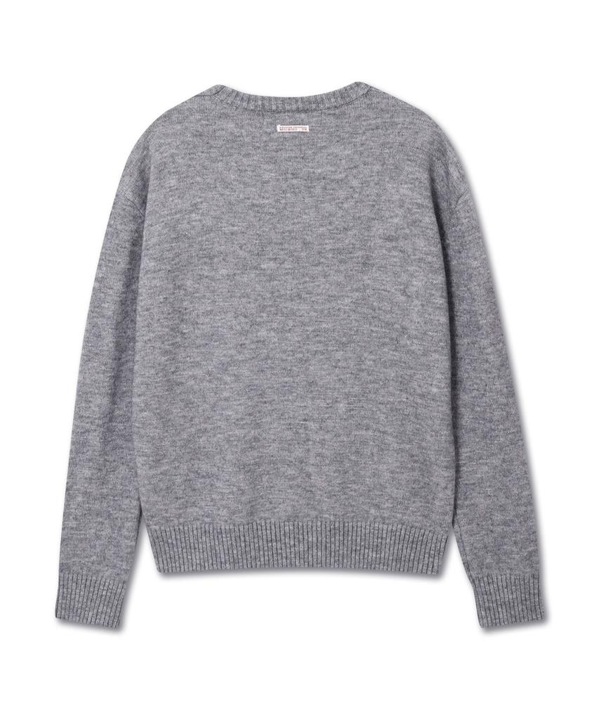 Michikoleondeonkosino Basic Wool Knit Pullover Melange Gray