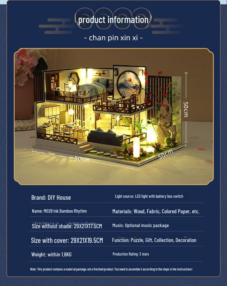 DIY Christmas Gift: M-029 Bamboo Rhyme Handmade Model Building Kit