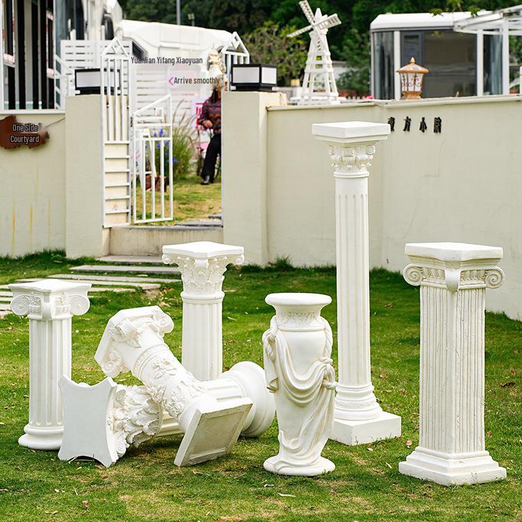 Europäischer Römischer Säulen Blumentopf: Retro Garten Hochzeitsdekoration Ornament