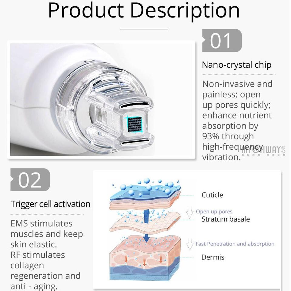 Needle-Free Nano Microneedle Mesotherapy Injector Mesogun Skin Lifting Machine