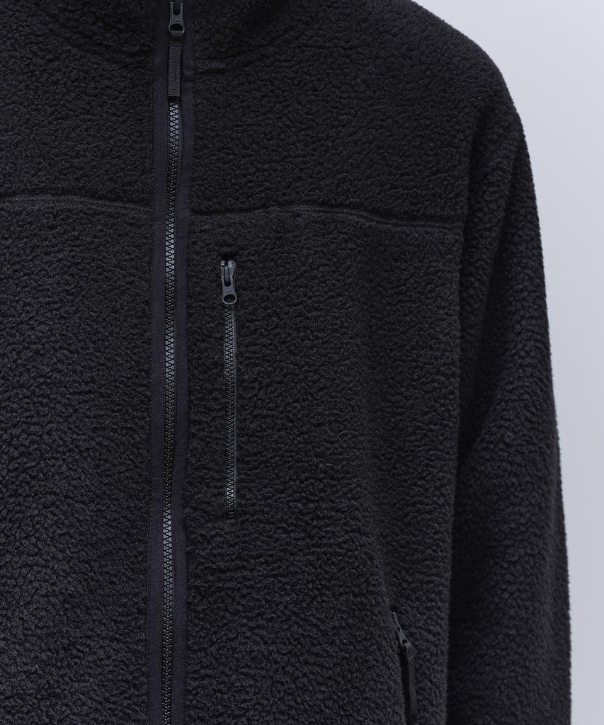Musinsa Standard Essential Sherpa Fleece High-Neck Jacket [Black]