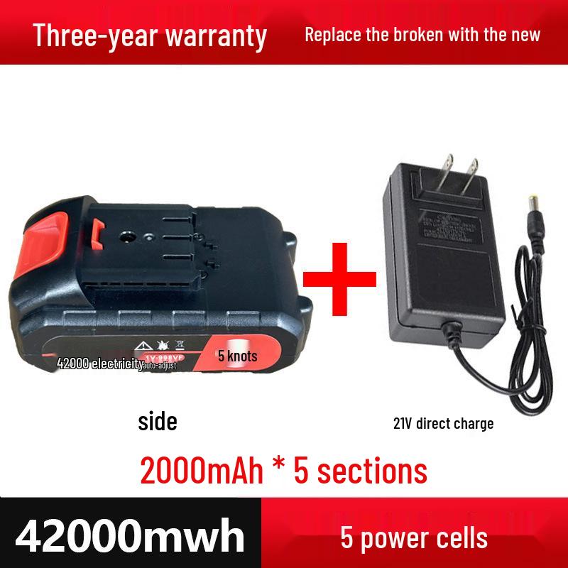 21V Rechargeable Handheld Drill with Large Capacity Lithium Battery
