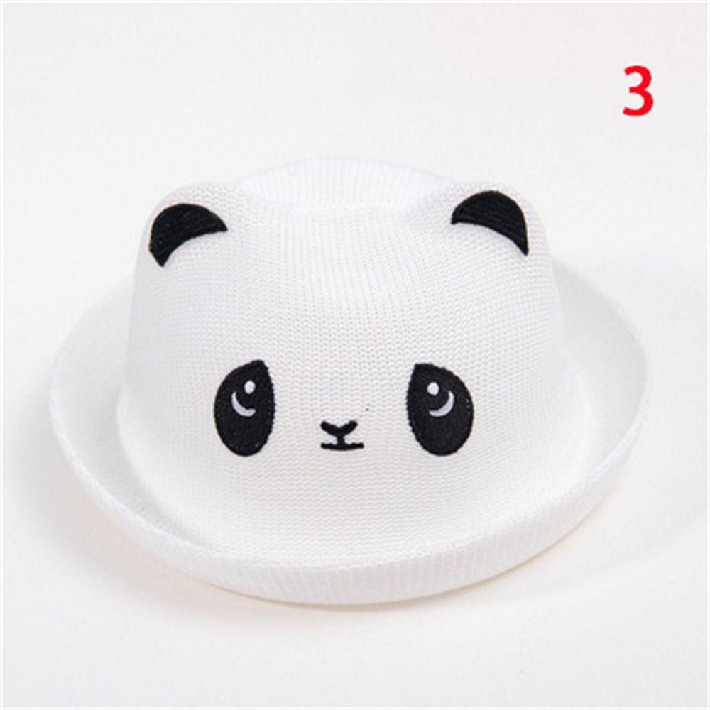Cartoon Animal Children Bucket Hats Sunbonnet Panama Cap 1-3Y Baby Straw Hat  Kids