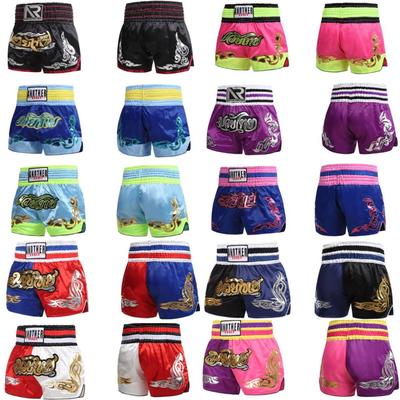 Boxshorts Männer Frauen Muay Thai Kurze Hosen Hochwertige Kampf Kickboxen MMA Kleidung Stickerei Kinder Kampfsport Badehose