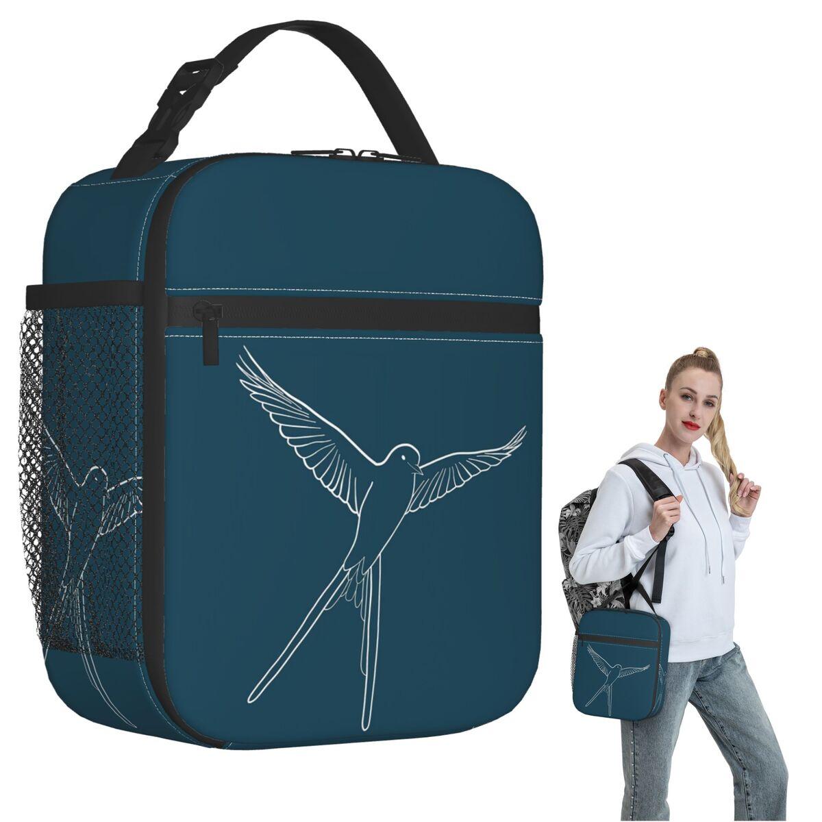 Wingspan Board Game Bird Outlin Insulated Lunch Bag for Women Kids Portable Food Boxes Thermal Lunch Box Tote One Size