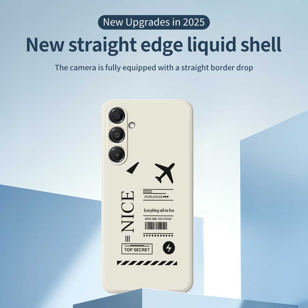 For Samsung Galaxy A16 5G/4G Case Boarding Ticket Pattern Printing Straight Edge TPU Phone Back Cover