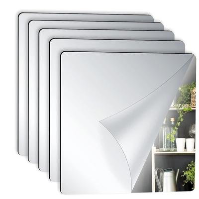 Self-Adhesive Mirror Wall Stickers 1.6mm Thick Flexible Makeup Mirror 20/30/40cm Living Room Decor Non Glass Mirror Stickers