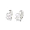 Japan and Korea light luxury micro-inlaid rectangular zircon earrings temperament fashion niche design high-end earrings earrings