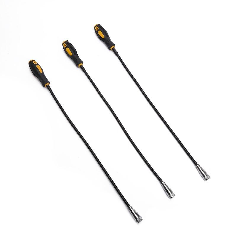 Powerful Magnetic Bendable Pickup Screw Rod Led Light Automotive Tool Repair