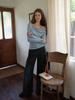 EGGKA High-Waisted Loose Straight-Leg Pants for Spring and Fall
